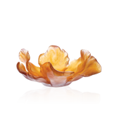 Vase Tulipe Coupe Ambre en verre de la marque Daum, avec finition élégante et design en forme de tulipe.