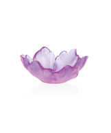 Tulipe en coupelle en verre violet ultraviolette de la marque Daum, design élégant et translucide.