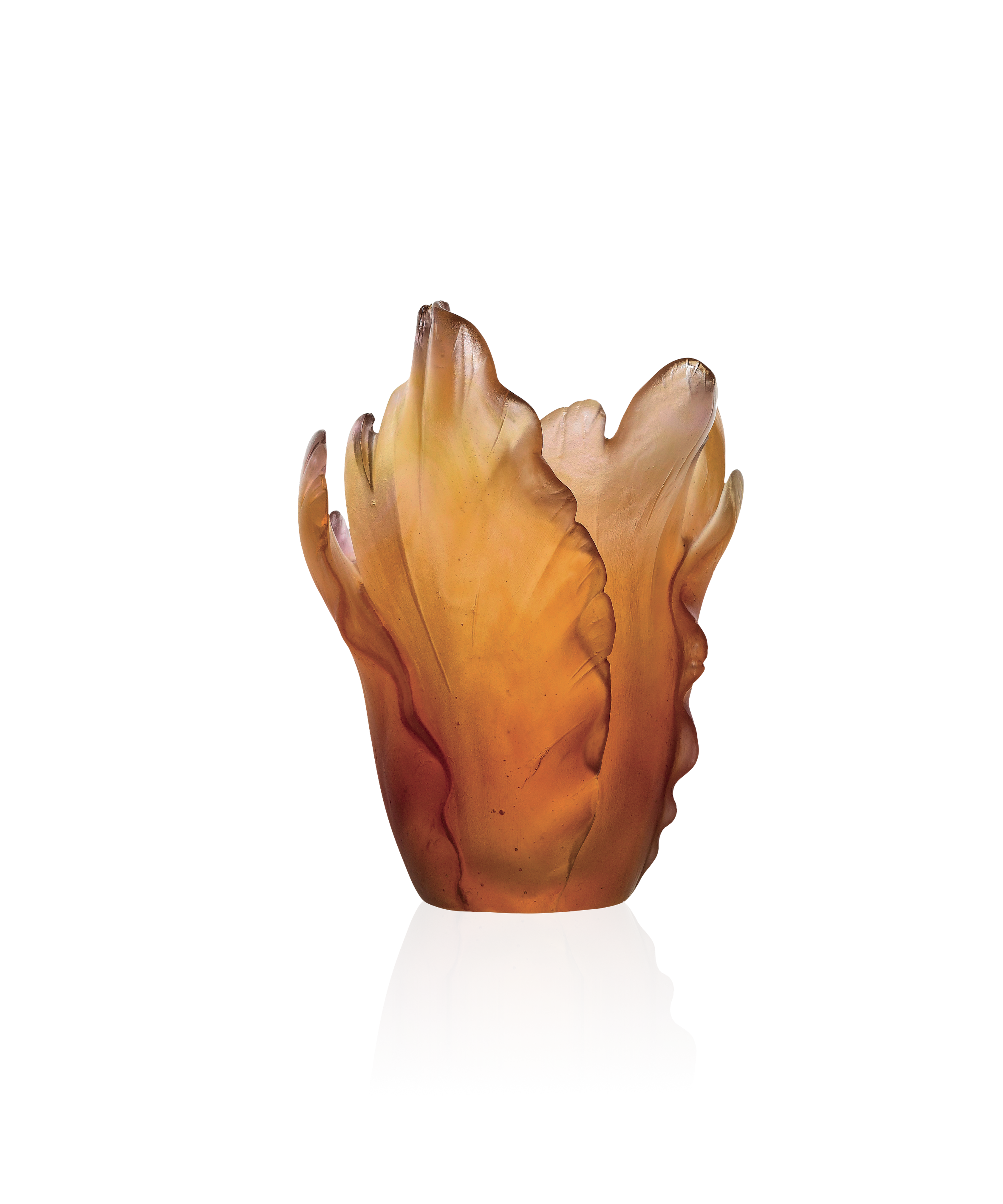 Tulipe Vase Ambre - Daum