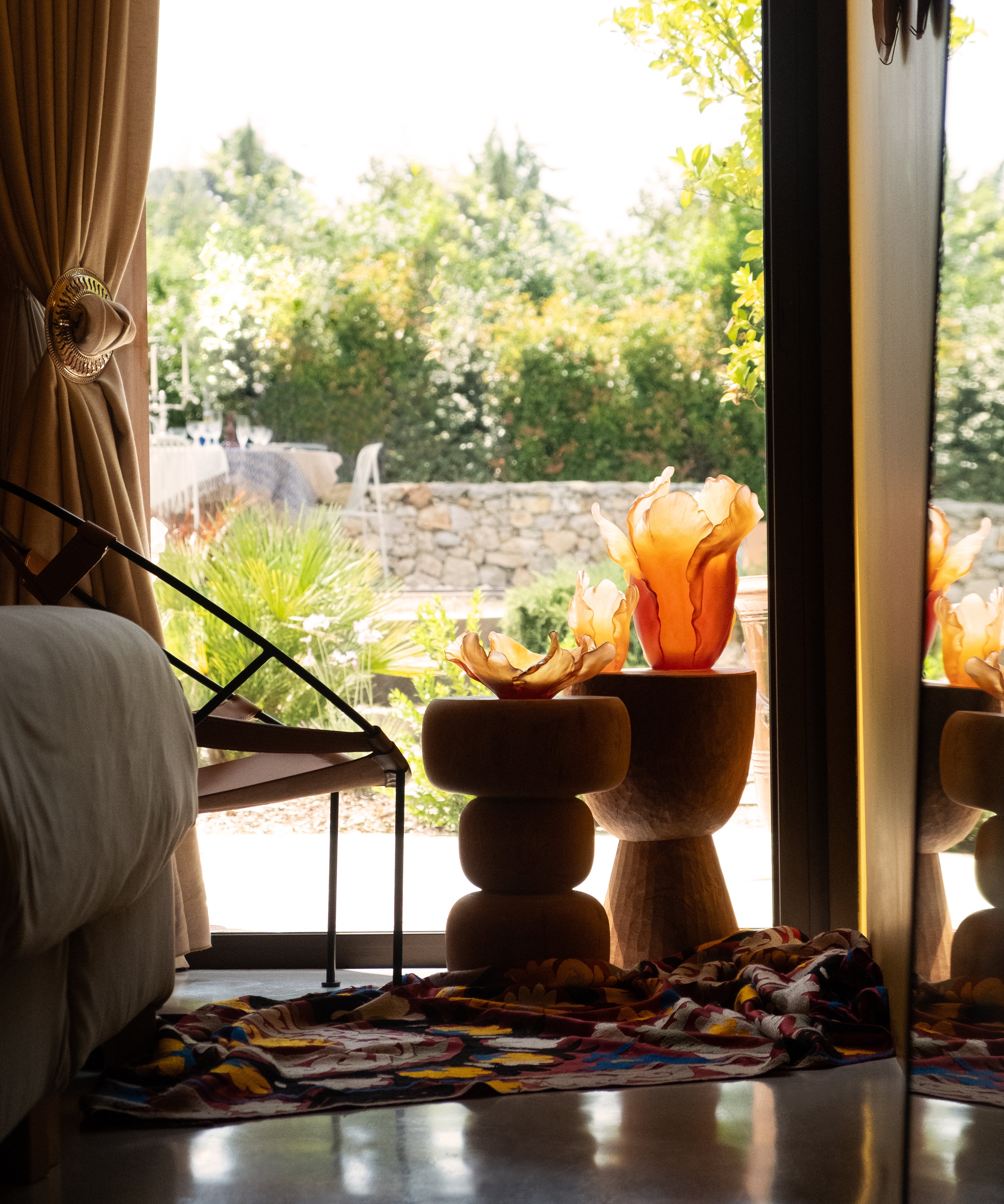 Tulipe Vase Ambre - Daum