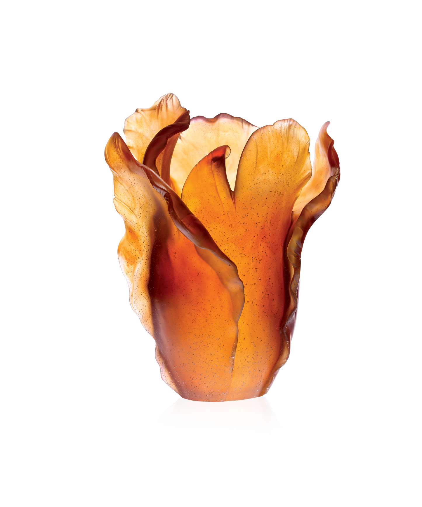 Tulipe Vase grand modèle Ambre - Daum