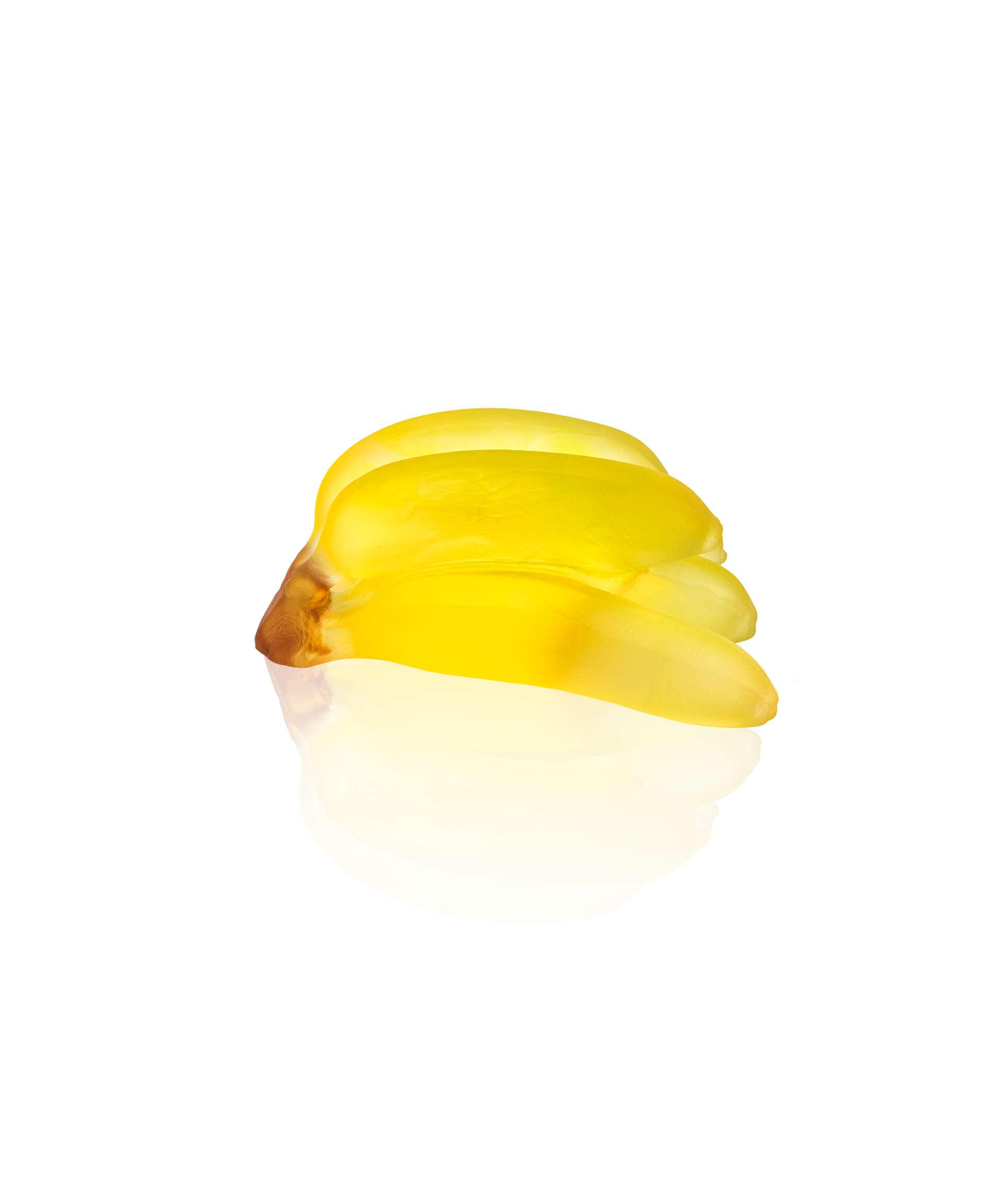 Bananes de Gilles Neveu dans la collection Tutti Frutti par Daum, verre coloré en pâte de verre, finition artistique.