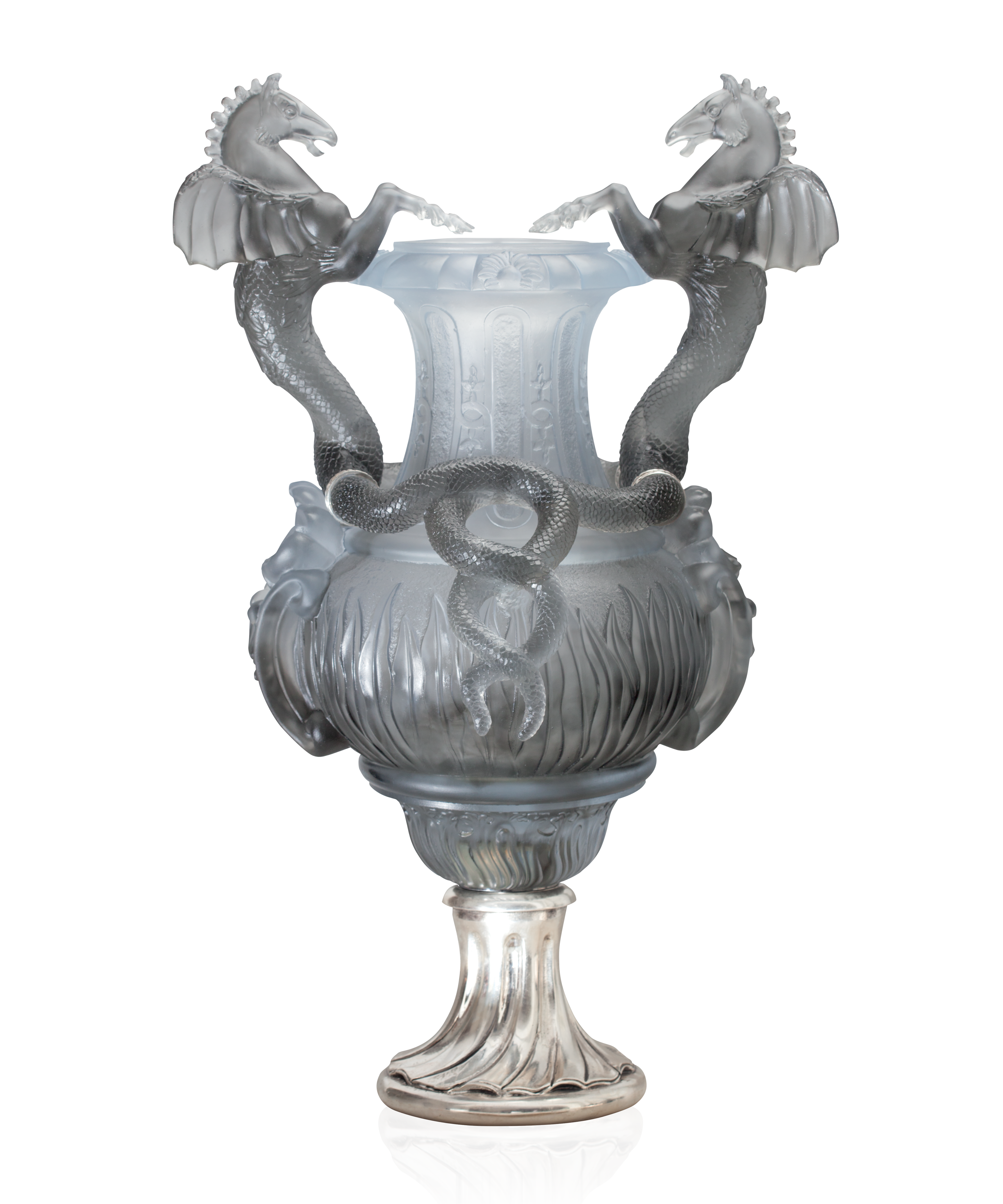 Vase chevaux ailés Gris 50ex - Daum