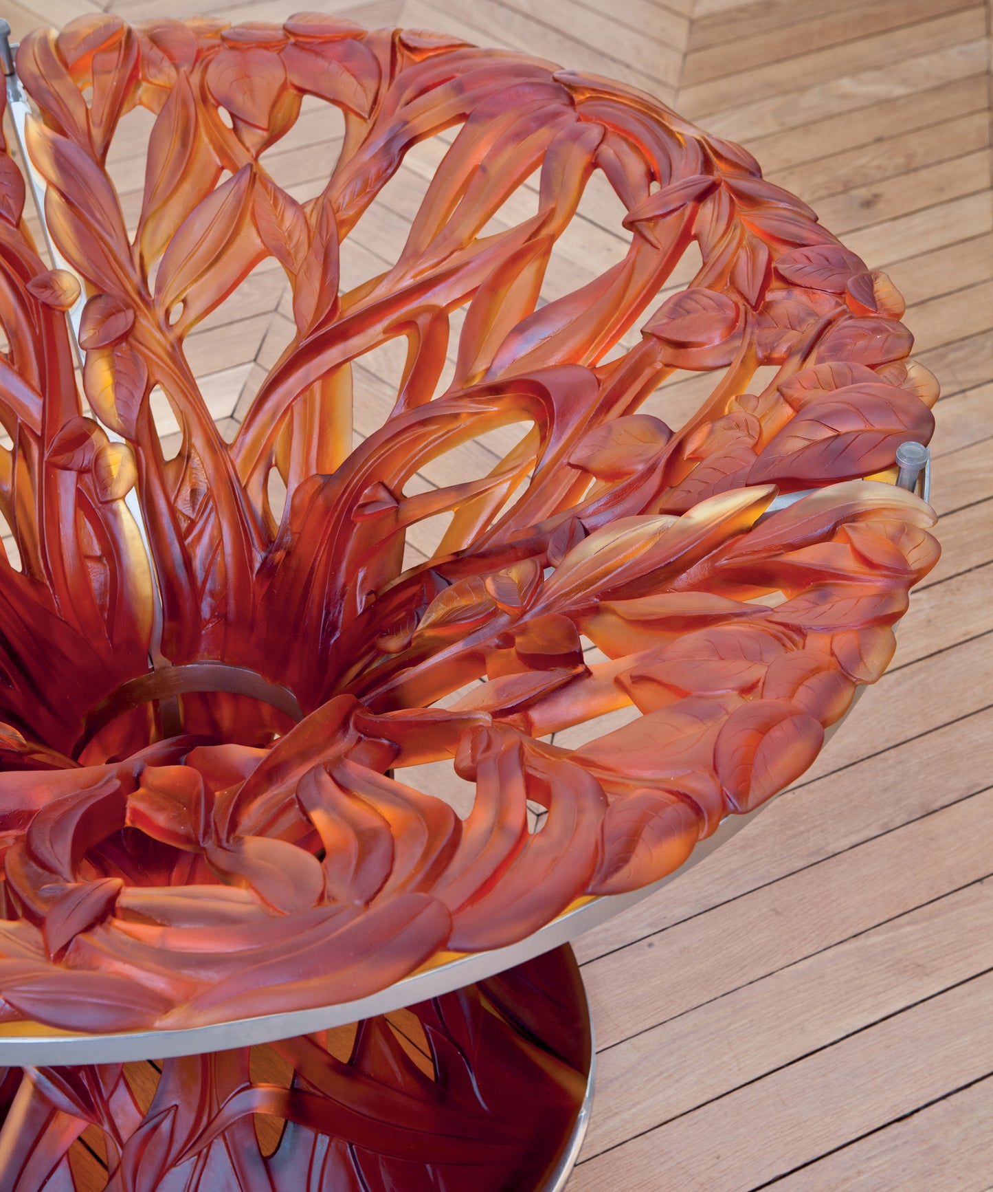 Végétale Table 6 éléments Ambre - Daum