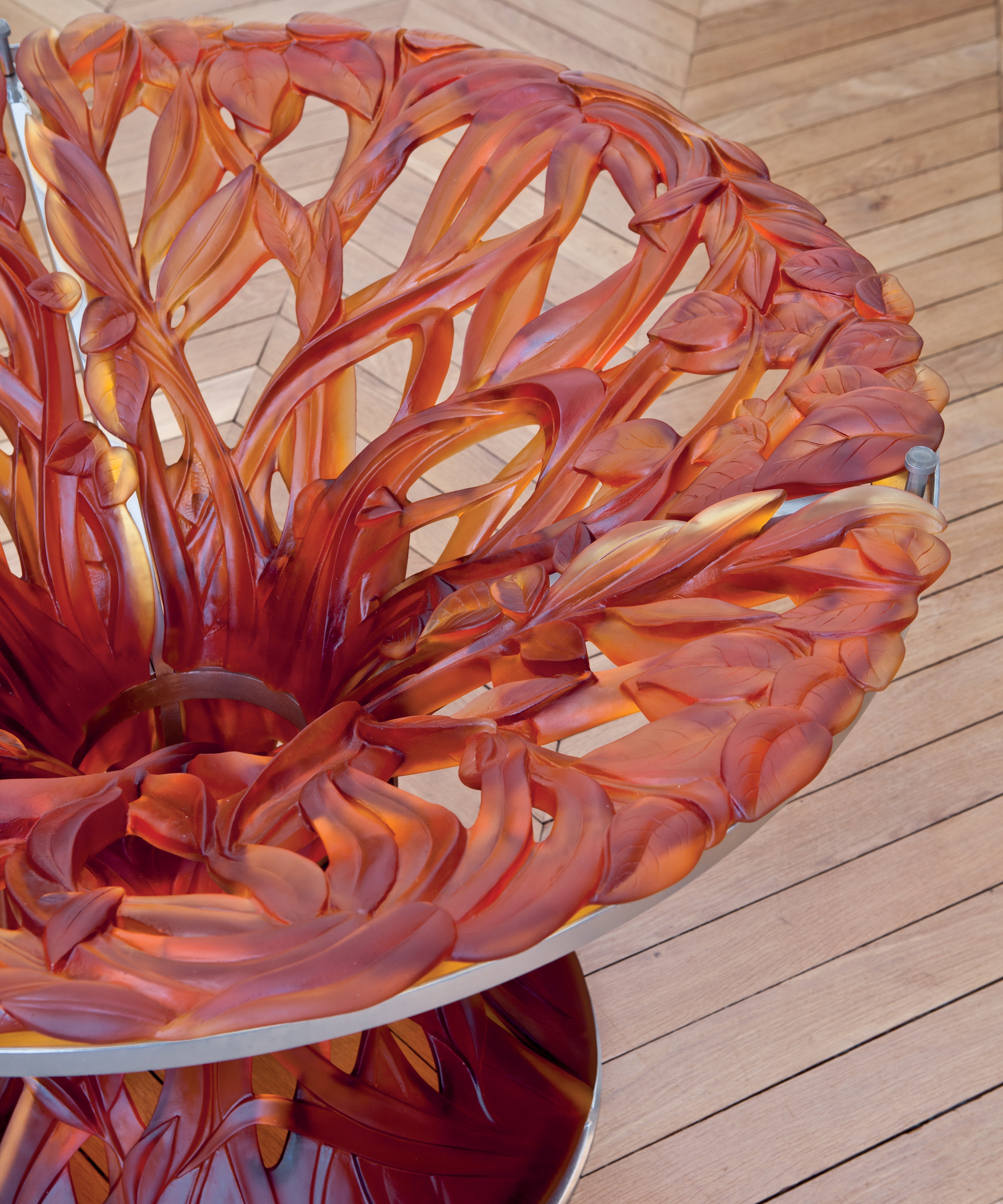 Végétale Table 6 éléments Ambre - Daum