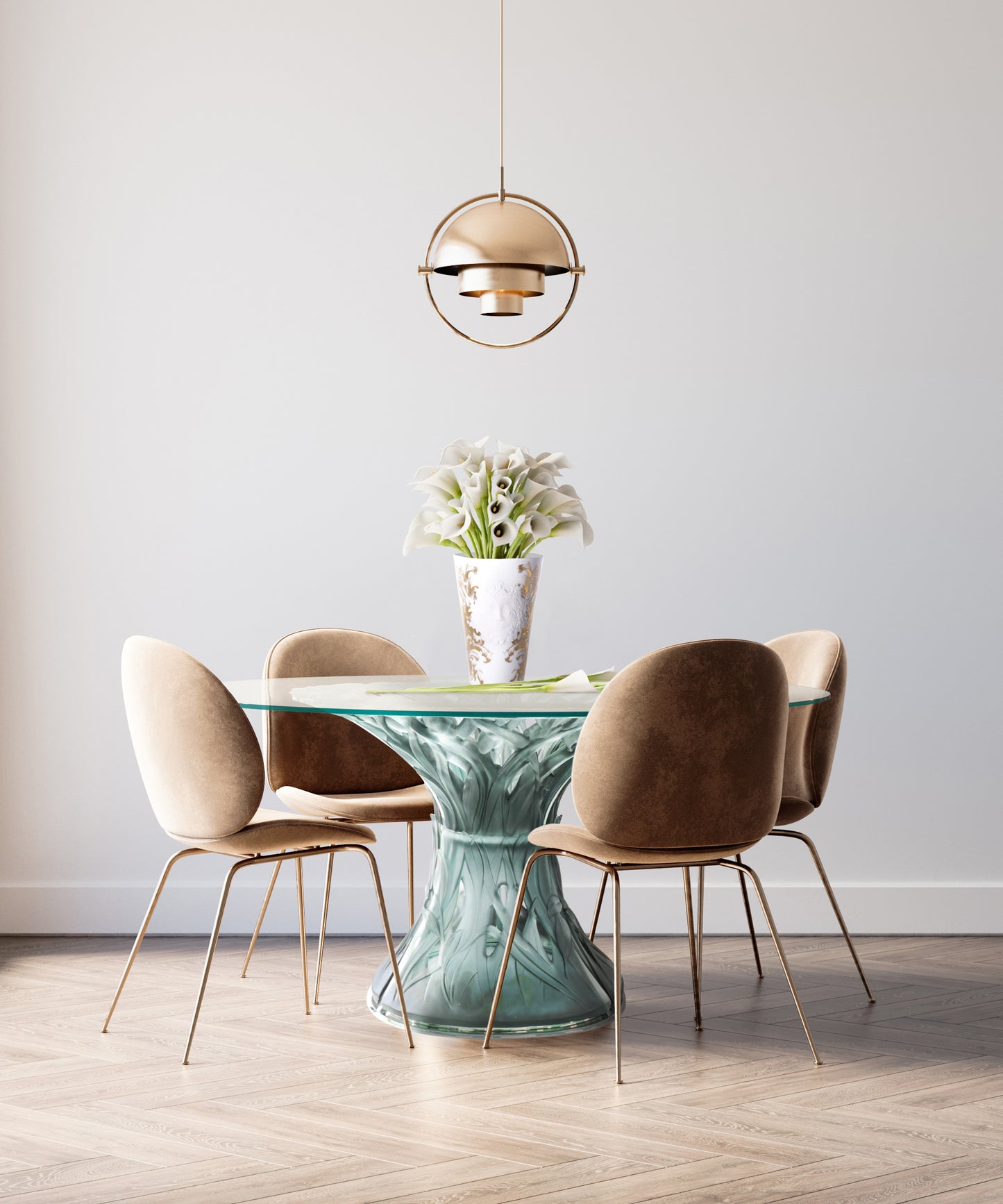 Végétale Table 6 éléments Bleu-gris - Daum