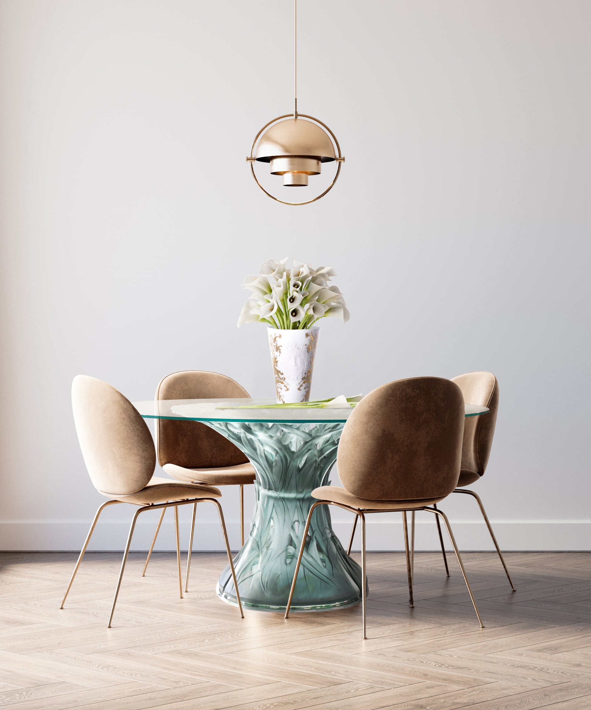 Végétale Table 6 éléments Bleu-gris - Daum