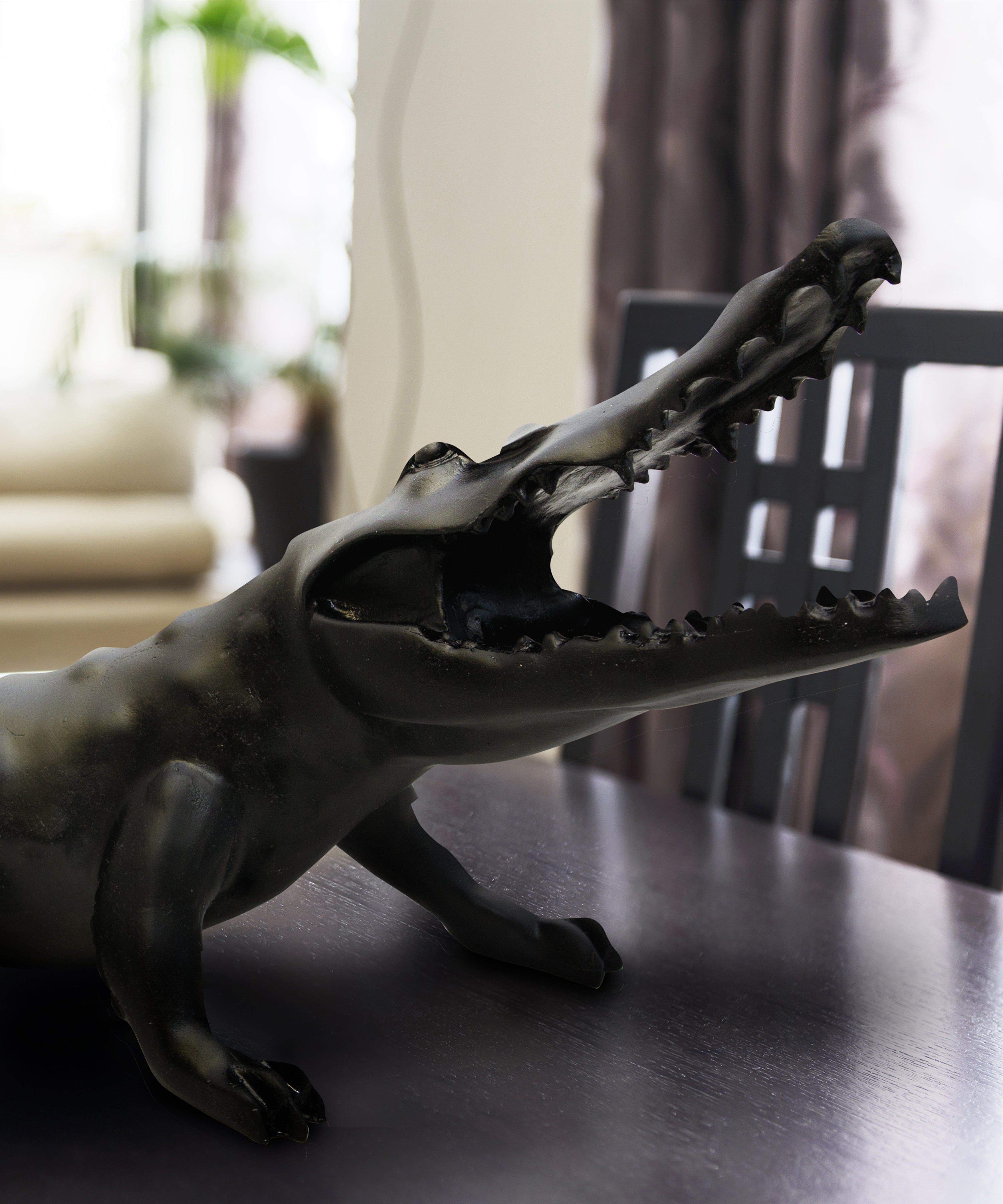 Wild Crocodile Noir de Richard Orlinski 99ex - Daum