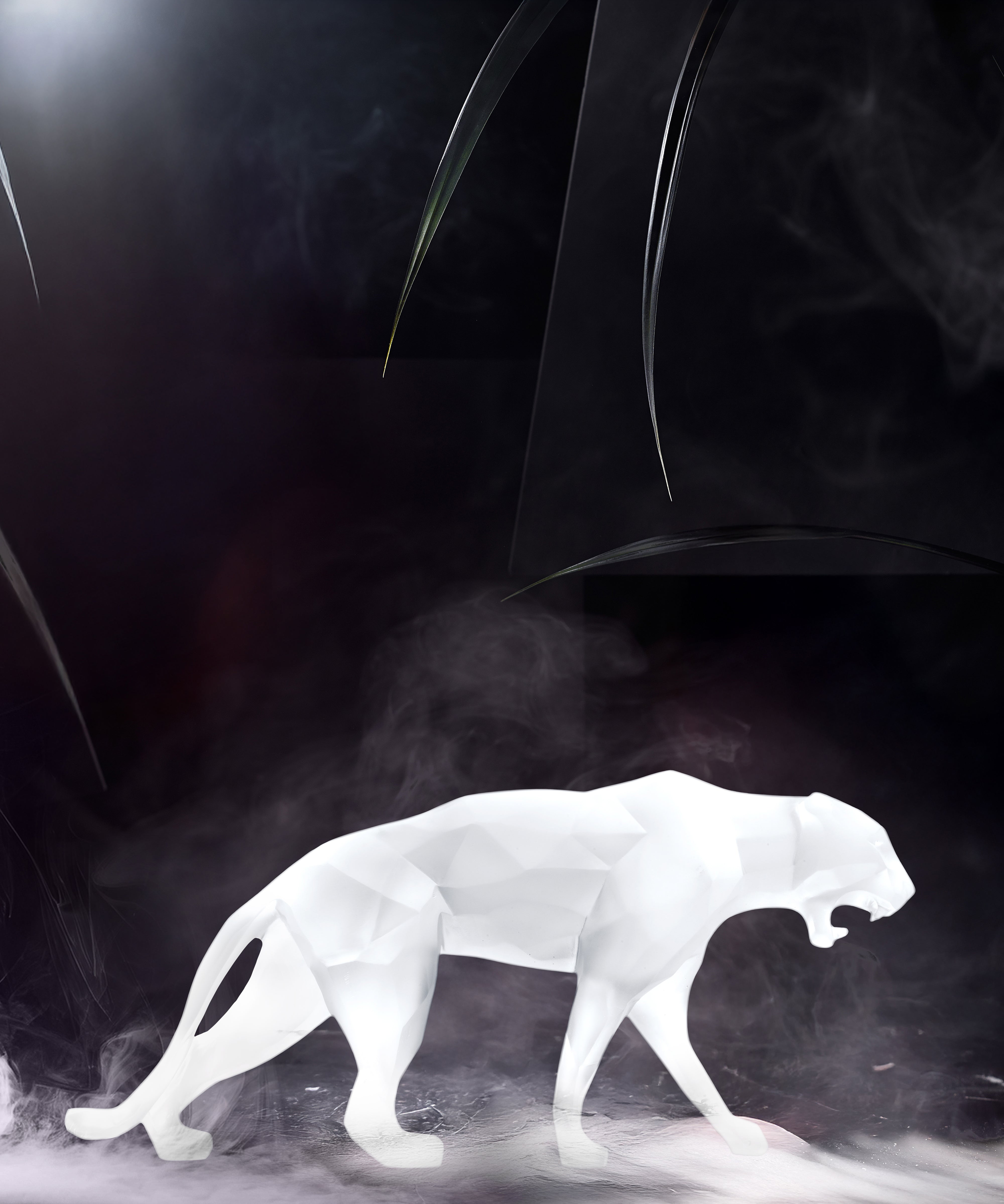 Wild Panther Blanche de Richard Orlinski 99ex - Daum