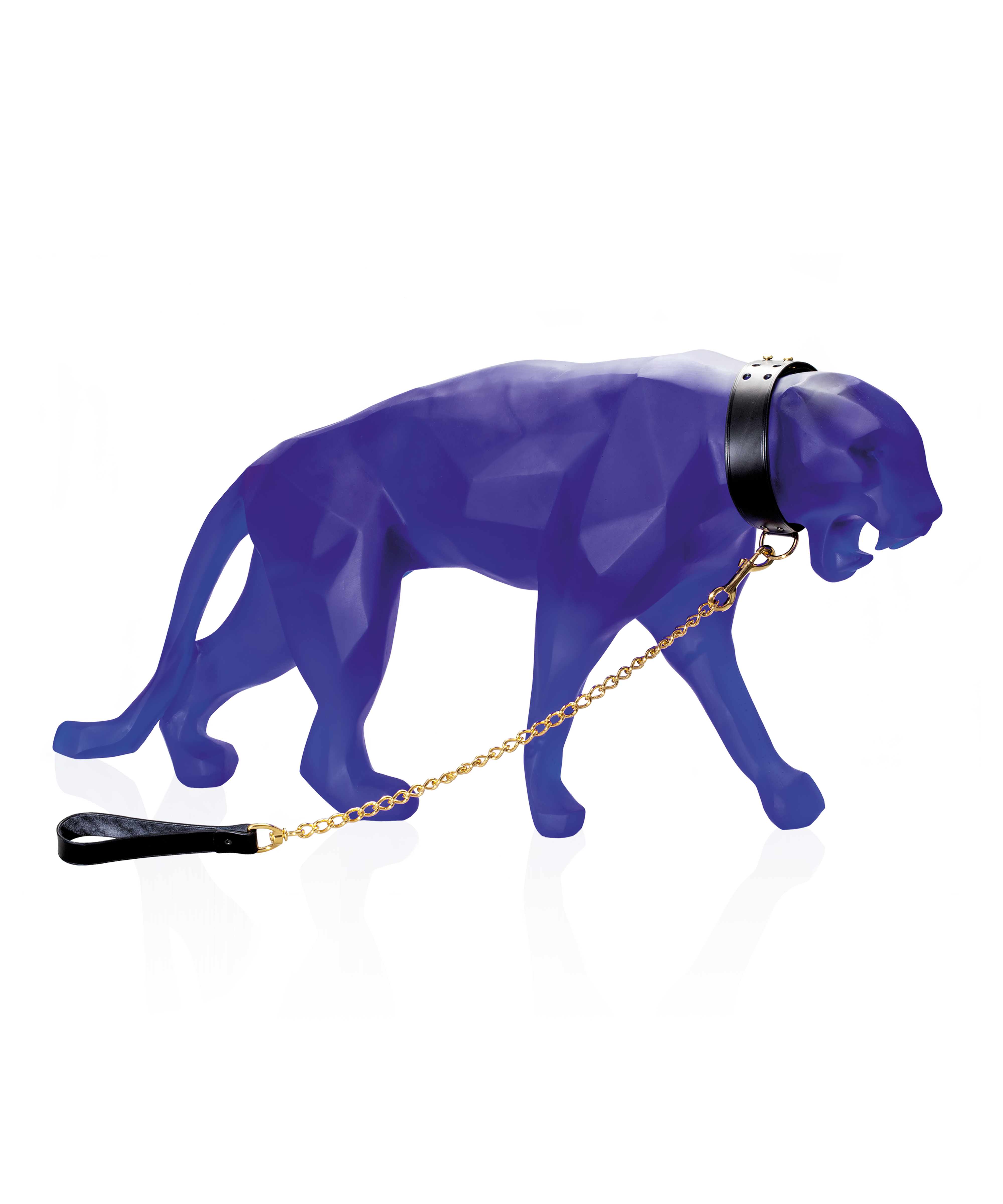 Wild Panther grand modèle Bleue de Richard Orlinski 8ex - Daum