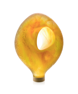 Vase solaire Yeelen de Gerald Vatrin par Daum, design élégant avec verre coloré, collection Yeelen solaire.