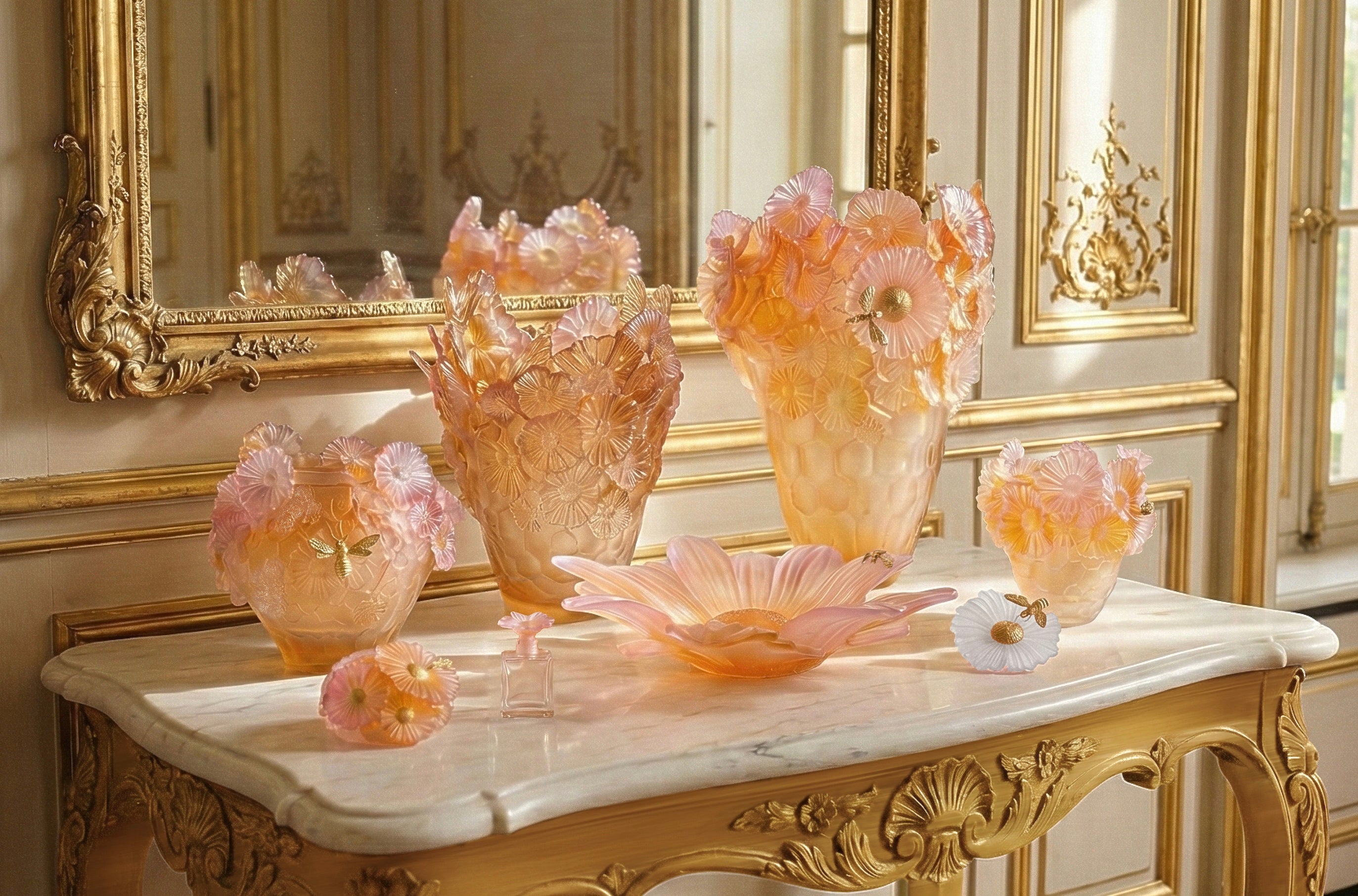 Fleur de Paon Exotique Centerpiece 99ex – Daum