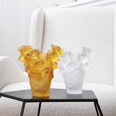 Small Yellow vase Rose Passion – Daum Site Officiel